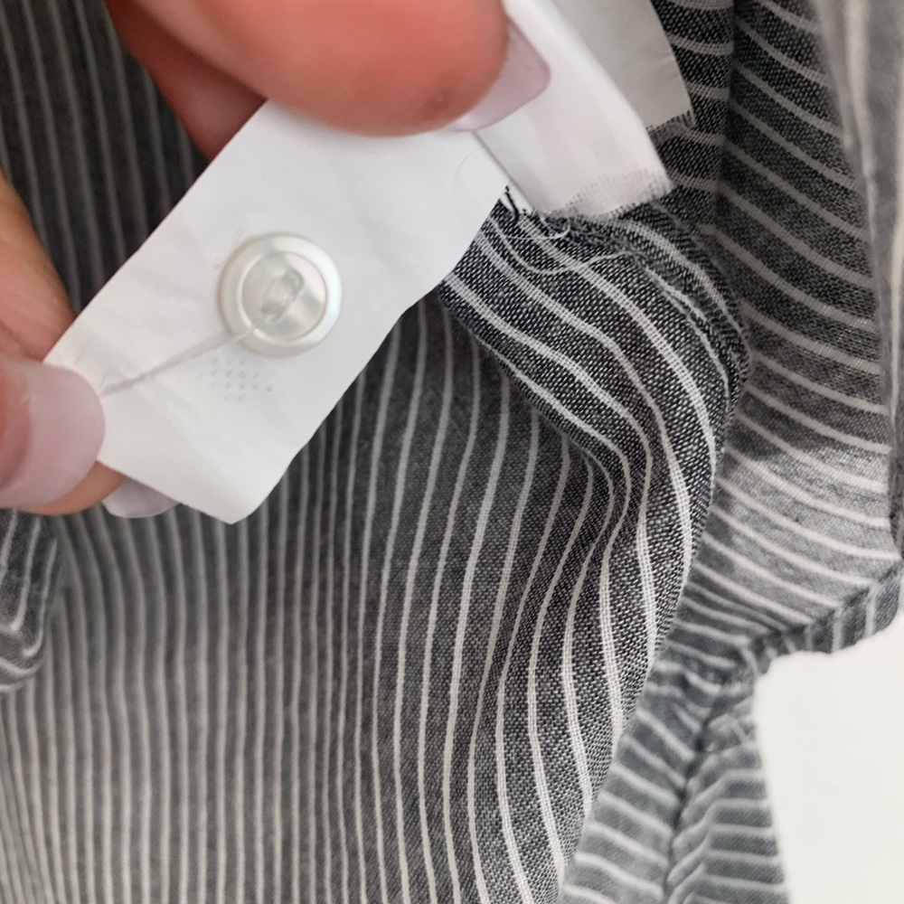 Nili Lotan Light Blue Button-Down Cotton Blouse - Picture 7 of 14